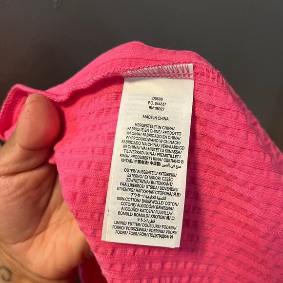 Boden Strappy Seersucker Midi Dress in Festival Pink Size 10P Petite New - Picture 9 of 9